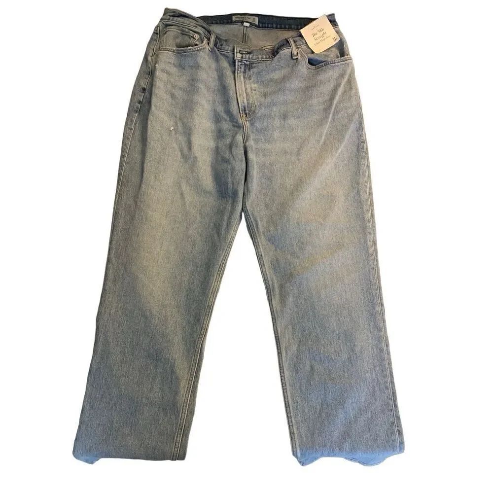 Abercrombie and Fitch The 90's Straight Ultra High Rise Curve Love 34 18 NEW